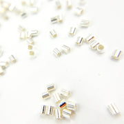 White Sterling Silver Crimp Bead